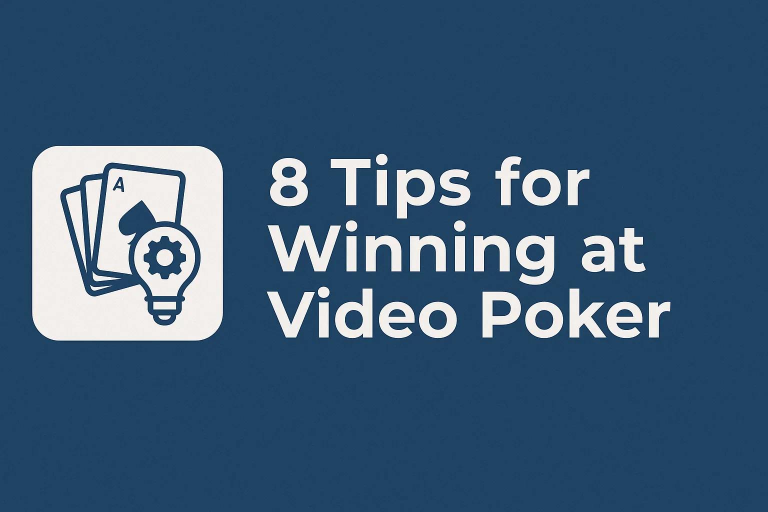 8 Tips for Winning at Video Poker