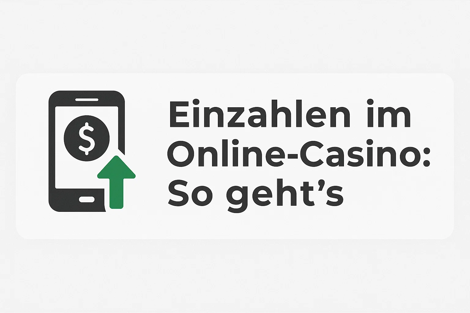Einzahlen im Online-Casino: So geht’s